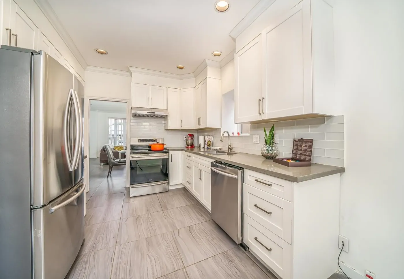 Kitchen with stainless appliances at 3108 East 6th Ave